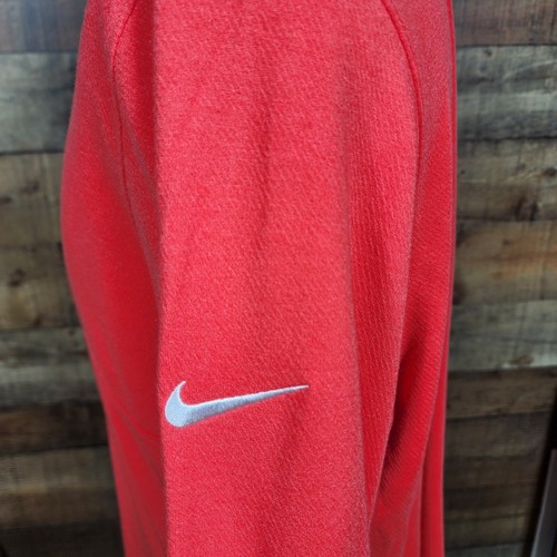 Uomo Small S Nike Dri Fit Victory 1/2 Zip Golf Manica Lunga Rosso Corallo DJ5474-850 - Foto 2 di 5