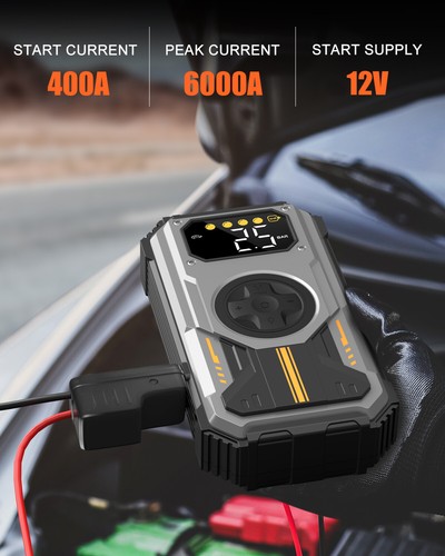 Auto Starthilfe 6000A Jump Starter KFZ Ladegerät 12V Booster Power Bank Pack - Bild 5 von 8