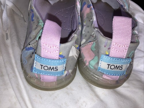 Toms unicorns big girl youth size 3.5 slip ons - Picture 4 of 5