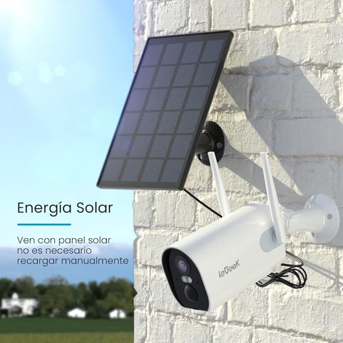 2K Camara de Vigilancia WiFi Exterior con Batería Recargable y Panel Solar - Imagen 2 de 15