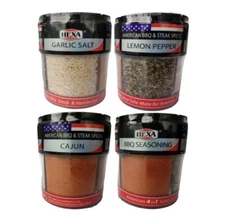 5X HEXA 4-in-1 American BBQ & Steak Spices (1 container = 4 spices) Total 85g