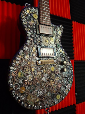 The Time Traveler s Axe   Handcrafted Steampunk Guitar for Sale