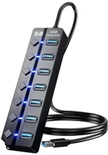 7 Ports Multi USB 3.0 Port Splitter Hub for Laptop PC Computer Flash Drive