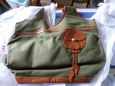 Designer Tasche -Leder/ Textil von Mankamna ca 48 x 16,5 x 55,5