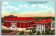 Postcard Hall of Music Purdue University Lafayette Indiana