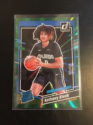 2023-24 Donruss Anthony Black Rated Rookie Green Laser Parallel - Orlando Magic