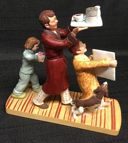 Norman Rockwell 'Happy Berthday, Dear Mother' Figurine 1979 The American Fam. - Picture 5 of 8