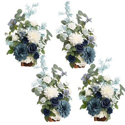 Ling's Moment 17.5'' Tall Standing Artificial Flowers Arrangements 4 pcs Weddi...