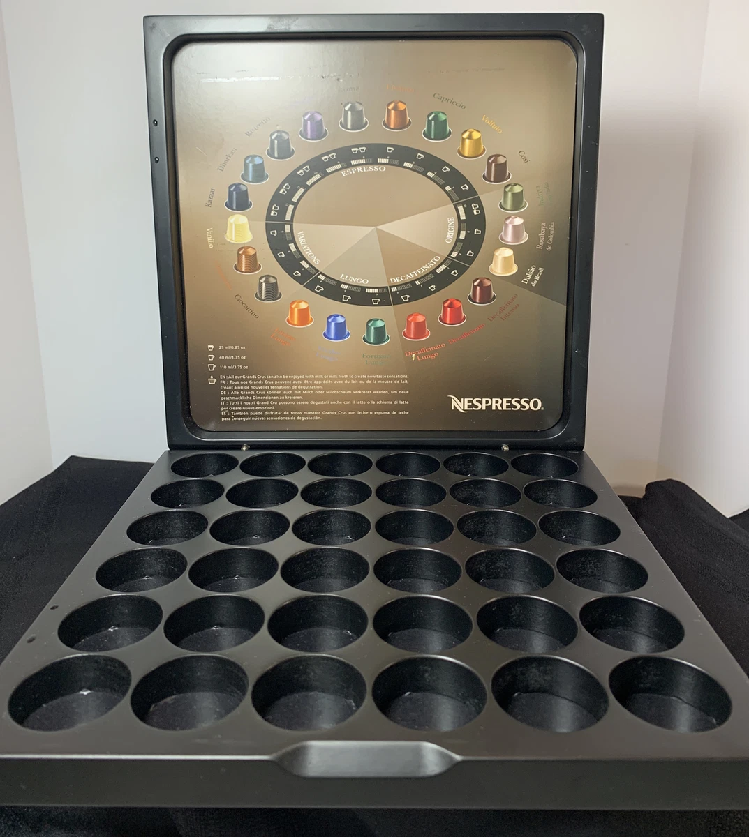 miljøforkæmper rille fumle Genuine Nespresso Black Wooden Discovery Box for 36 pods | eBay