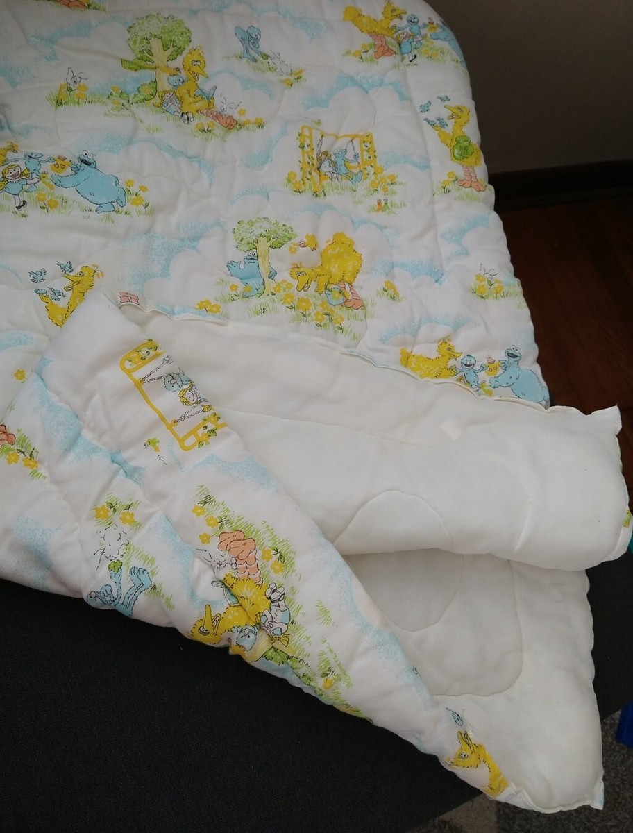 Vintage 1980s Sesame Street Baby Quilted Sleeping Bag Big