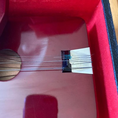 Arpa Elettrica Giapponese Suzuki Sakyu (Nagoya, Taisho Goto) &ndash; Usata, 85 Cm, Legno Laccato Marrone