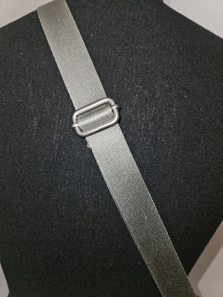 Baggallini Double Zipper Crossbody Bag Gray Nylon Multi Pocket eBay