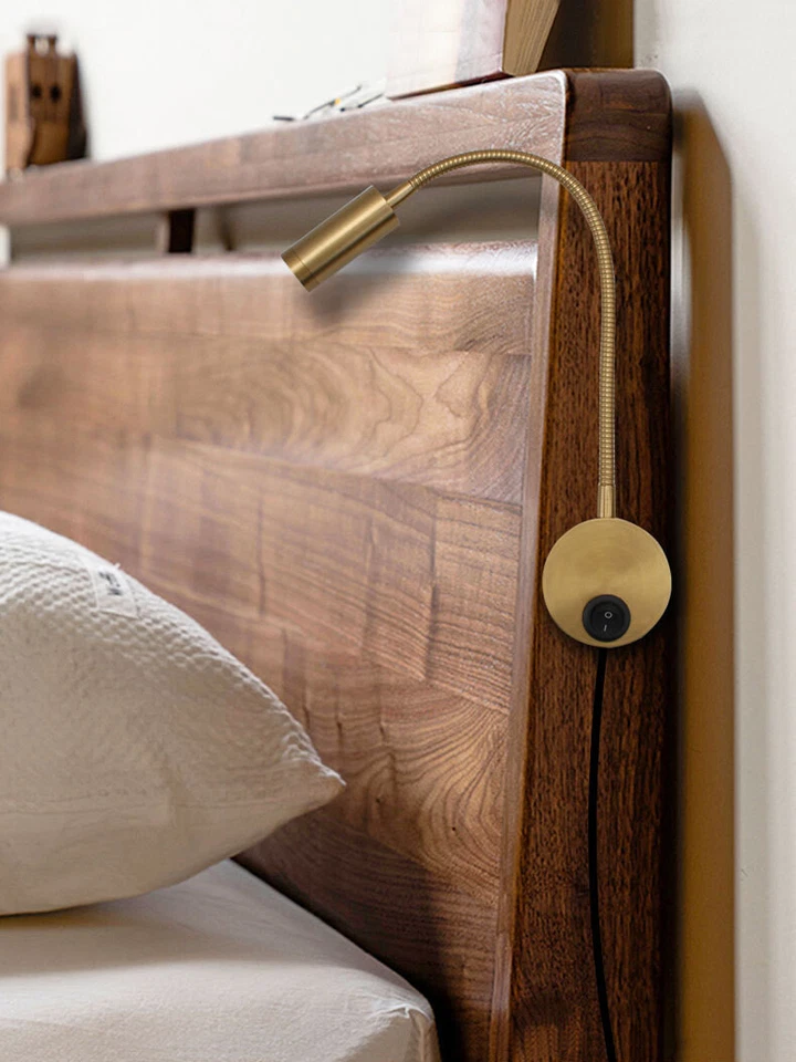 3W LED Wall Sconce Light Plug-in Lamp Fixture Gooseneck Picture Spotlight Switch - Image 4 of 4