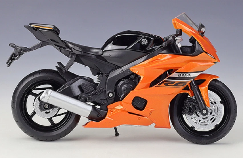 Welly 1:12 2020 YAMAHA YZF R6 Orange Diecast Motorcycle Bike Model New In Box - Image 2 of 3