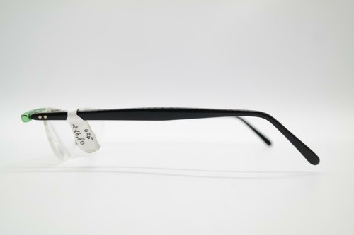 Vintage Traction Productions Pixel 32 Green Gold Black Half-Frame Glasses NOS - Picture 2 of 6