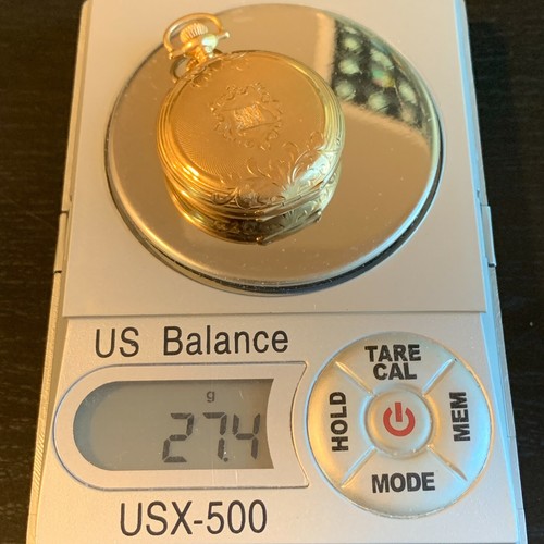14K Yellow Gold Elgin Lapel Pocket Watch Model 2 Grade 415 Hunter Case 27.4g - Picture 11 of 12