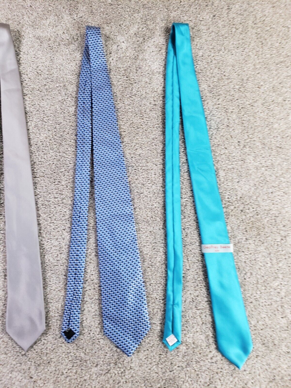 Geoffrey Beene Lot Of 5 Men's Tie Multicolor Geom… - image 3