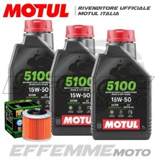 Tagliando BMW F 650 GS 2000 2001 2002 2003 (3 MOTUL 5100 15W50 + Filtro olio)
