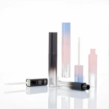 Black/Pink Gradation Color Lip Balm Bottles Container Empty Lip Gloss Tube 3.5ml