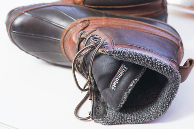 HH Brown Duck Boots Mens 7 Brown Insulated Waterproof Thinsulate Steel Shank HH Brown Duck Feet Boots 8 main image 2