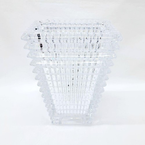 Baccarat Eye Vase Rectangular S Height 7' Flower vase F/S from Japan - Picture 3 of 17