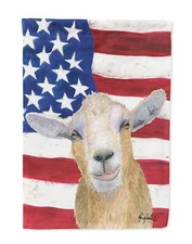 Goat USA American 4th July Flag Garden RDR3028GF