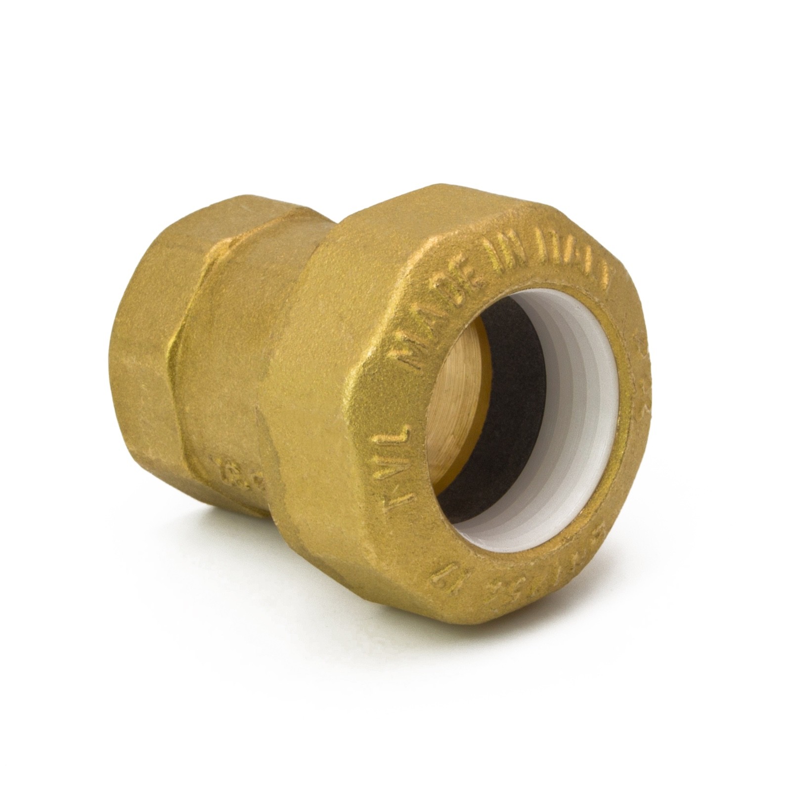 PE Rohr Verschraubung Messing - 90° Winkel 32x1 IG Italienische Qualität