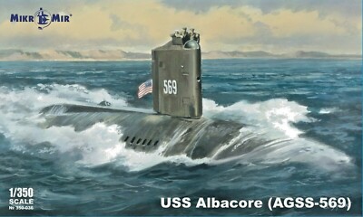Mikro Mir 350-036 - 1/350 American research submarine ''Albacore'' plastic model