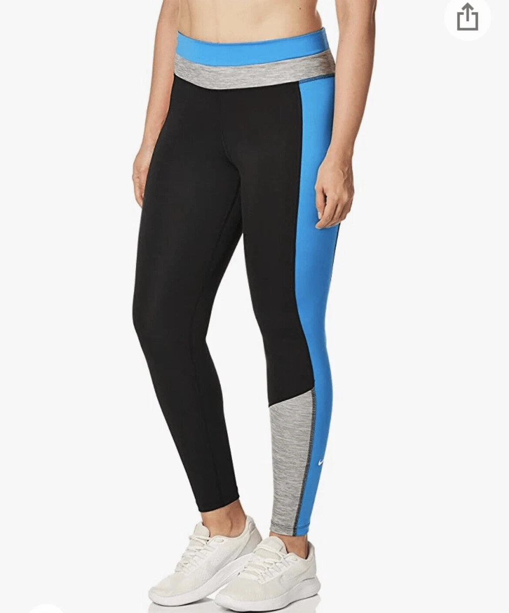 NEW..NIKE ONE WOMEN PLUS SIZE M MID RISE 7/8 COLOR BLOCK LEGGINGS