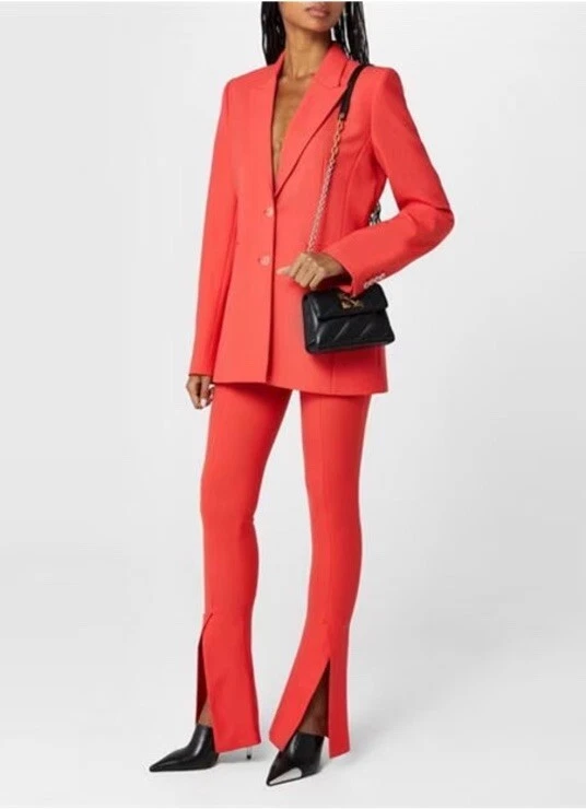 OFF WHITE PANTALONI SVASATI BIANCHI SPLIT ORLO taglia small ORIGINALI IMBALLO ORIGINALE £475 #W7