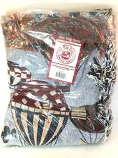 THE RUG BARN Throw Blanket HOT AIR BALLOONS