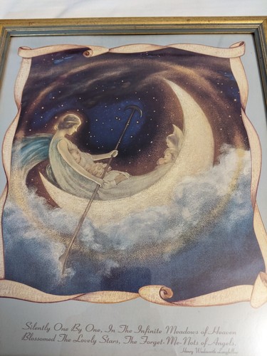 Moon Boat to Dreamland, Hugh Williams, Art Nouveau print, framed Vtg? - Picture 2 of 6