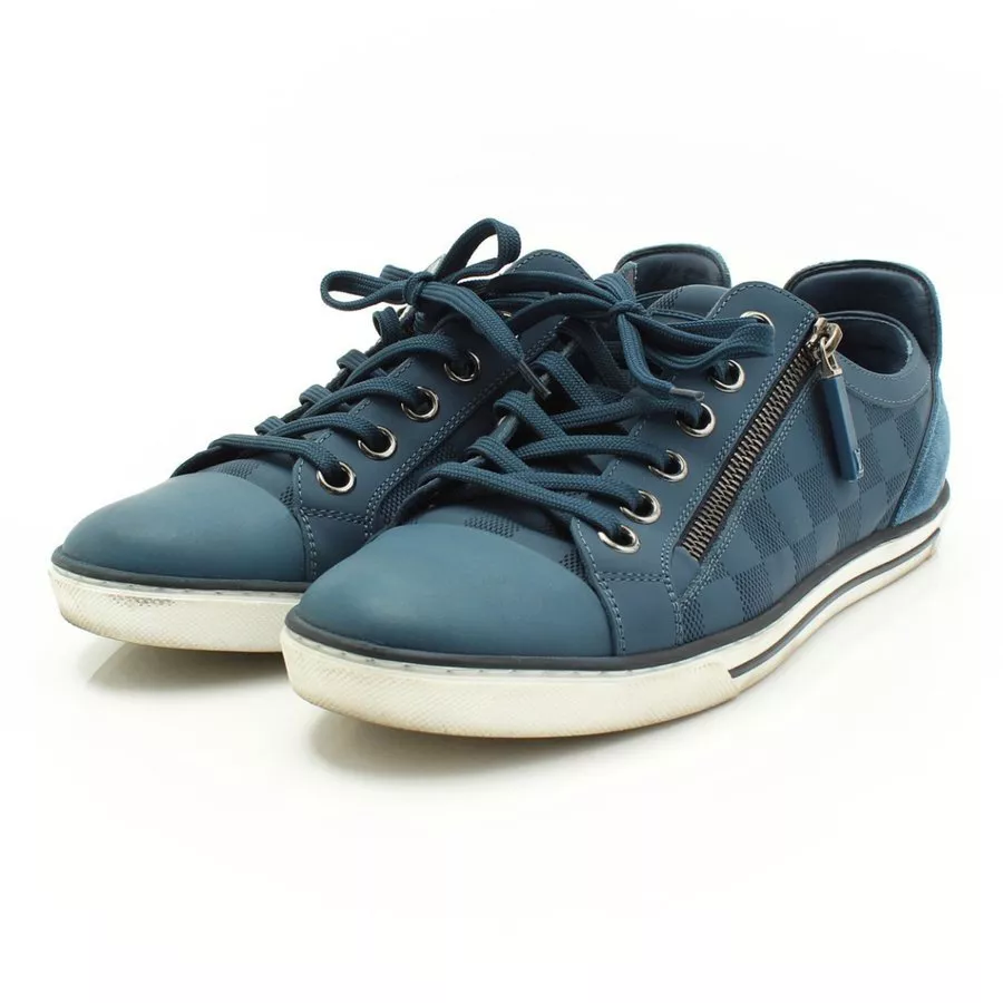 Louis Vuitton Men's Sneaker Zip Up Line Blue Shoes Size 5 (24.5 cm)