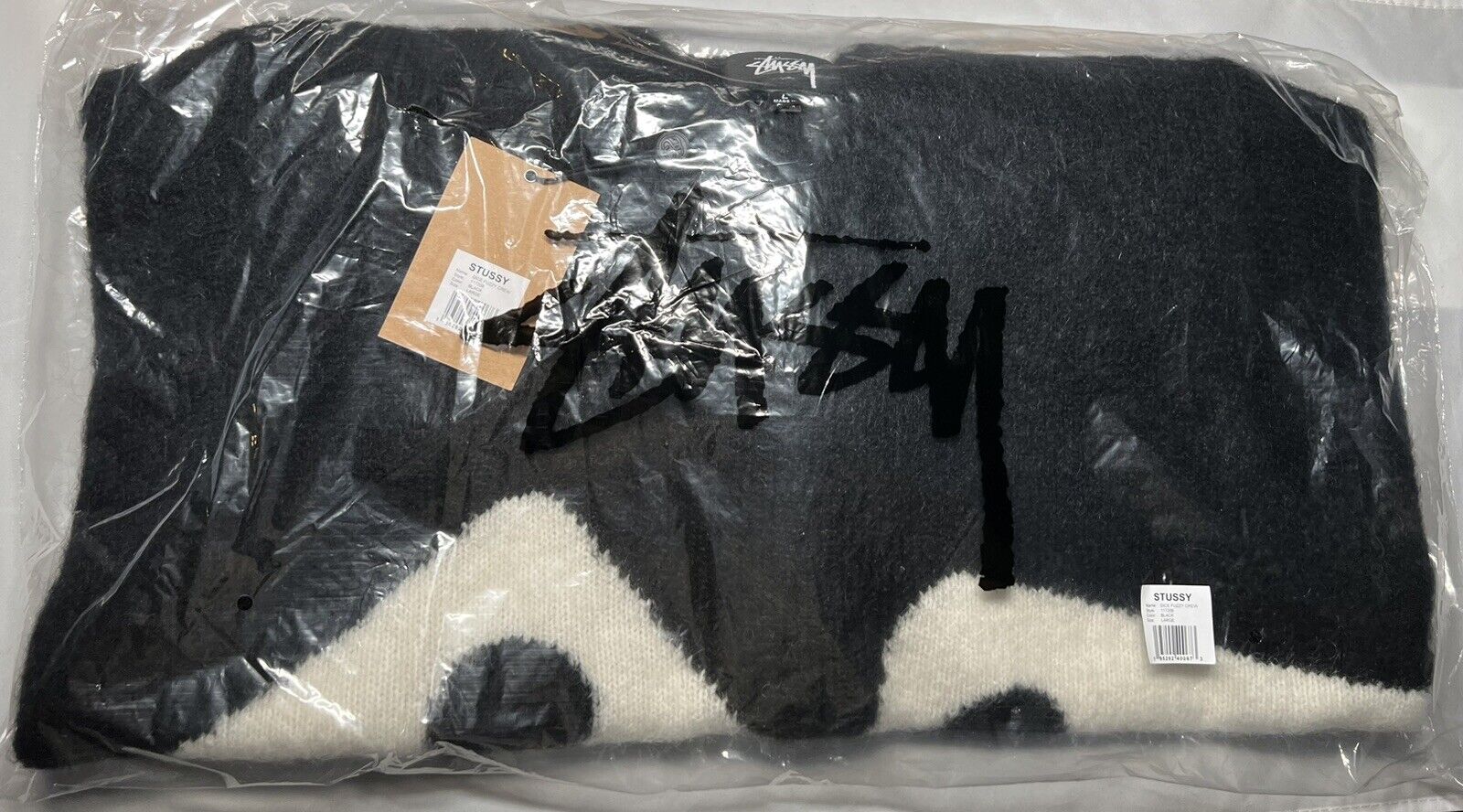 Stussy Dice Fuzzy Crew - Black Large