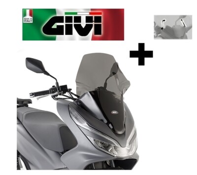 Windschutzscheibe Fumé Komplett Set Honda Pcx 125 2018 2019 2020 60,5 X 43,5 CM