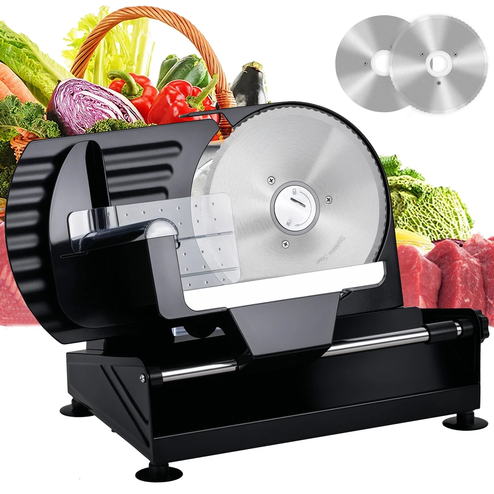 250W 7.5" Electric Food Slicer Meat Slices Deli Vegetables Fruit Bread Processor - image 4 of 4