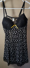 Ladies lingerie S black polka dot mesh black white bralette baby doll nightie — photo 1