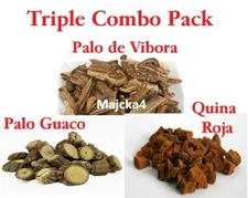 Palo de Vibora & QUINA ROJA & Palo Guaco  Cinchona Bark & SNAKE BARK 1/2 oz.  