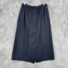 Vintage Weathervane Skirt Womens 8 Linen Pleated Pockets Minimalist Union Made