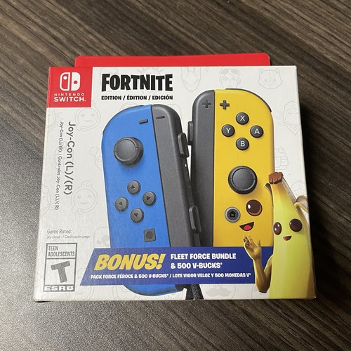 Nintendo Switch Fortnite Joy-Cons + Fleet Force Bundle & V-Bucks Code Brand New - Picture 2 of 8
