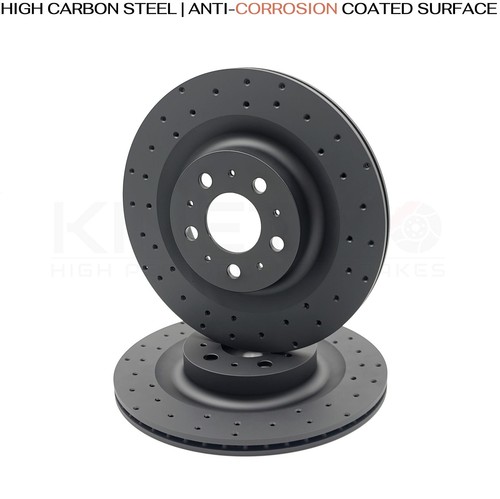 FOR TESLA MODEL Y 2019- (5YJY) REAR BRAKE DISCS BREMBO PADS 335mm 1188631-00-A - Picture 4 of 12