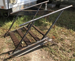 4 Step Iron Stairs and Hand Rails 40" Wide