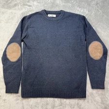 Line Of Trade Starboard Donegal Sweater Mens Large Crew neck Blue Wool Blend