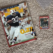 O.J. Simpson Baseball Card Very Rare Sports. Illustrated O.J. Simpson.