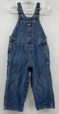 Vintage OshKosh Denim Overalls Toddler 24 Months Blue Bib Carpenter Pants