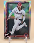 2025 Topps Chrome James Wood RC Refractor And Bowman Prospect Green /99