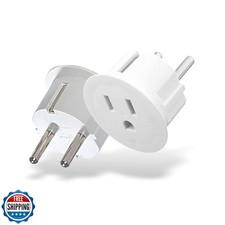 OREI American USA To European plug adapter   Type E/F schuko plug