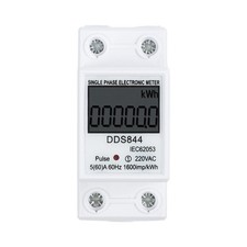 LCD Single Phase Electric Energy Meter KWH AC Digital Watt-Hour Meter 220V 60A