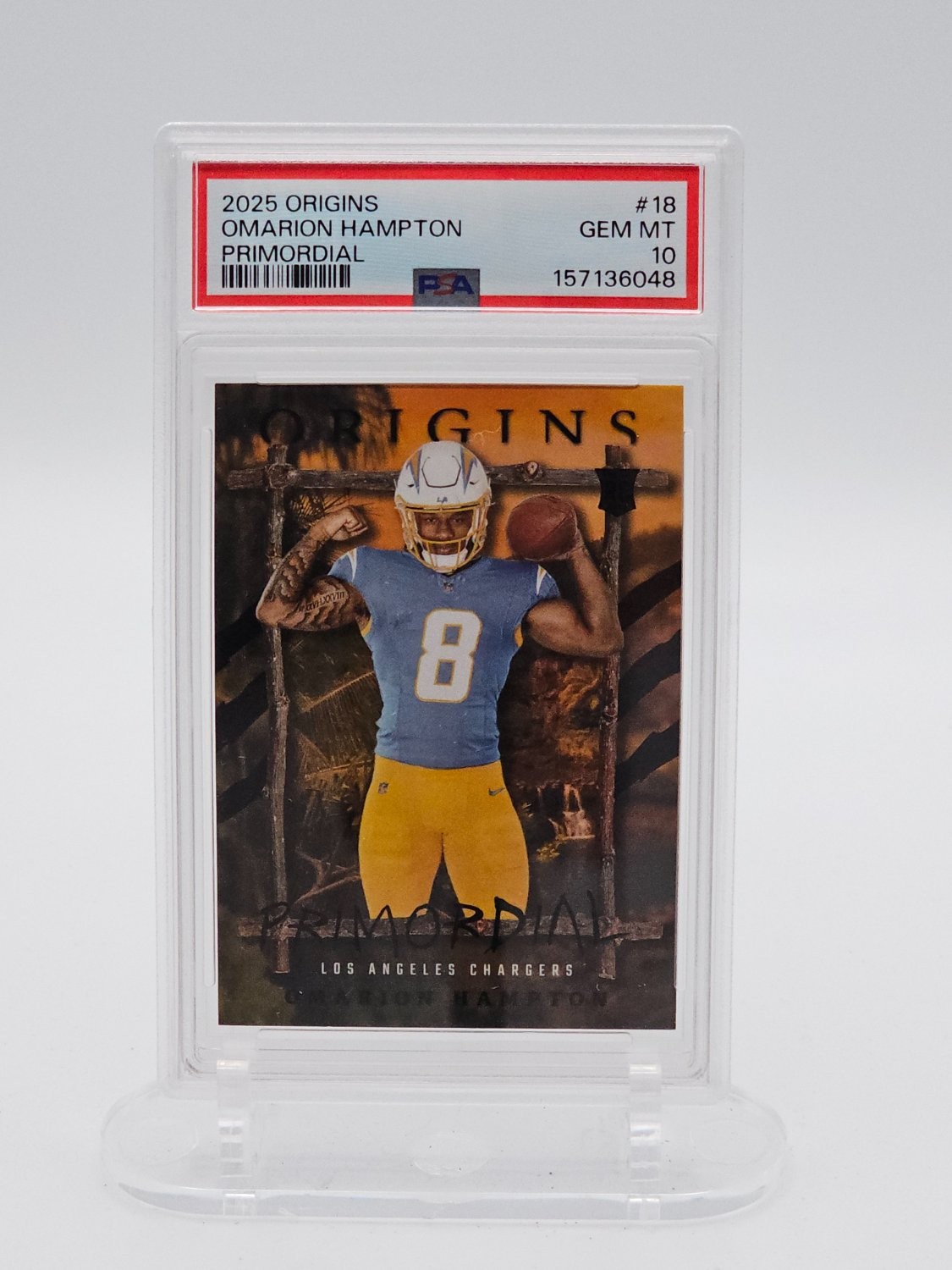 Omarion Hampton Panini Origins Primordial #18 Base
