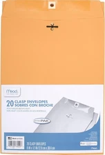 Mead Clasp Envelopes Mailing Envelopes 9” x 12” Manila Envelopes with Clas
